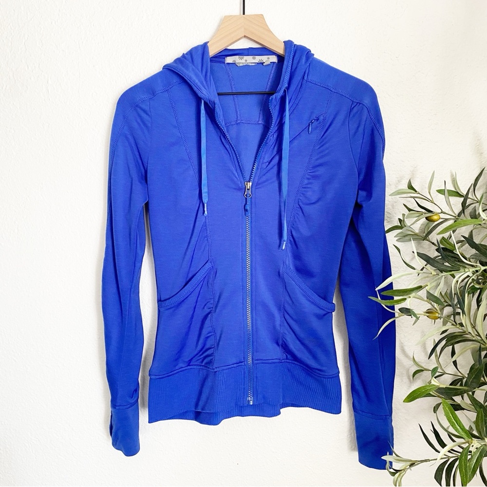 Athleta Zip Stretch Jacket Blue XS